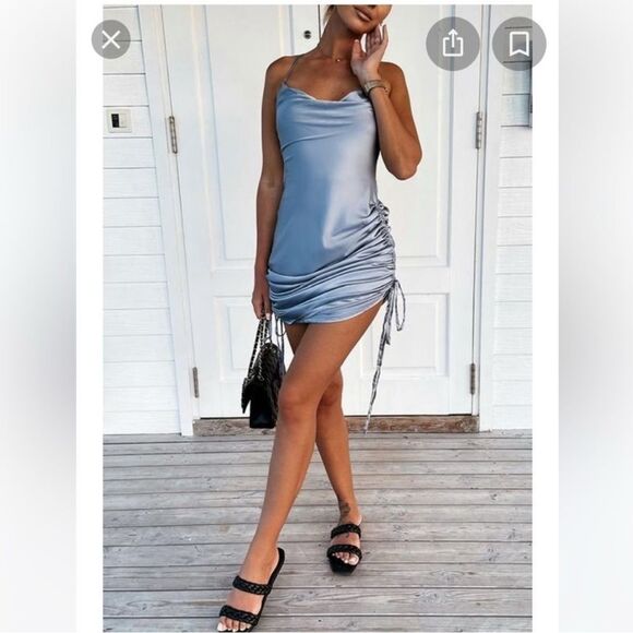 Free People Midnight Blue Day to Night convertible Slip Dress NWT - Picture 2 of 11